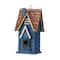 Glitzhome® 12" Retro Blue Distressed Cottage Birdhouse